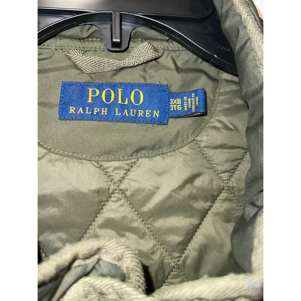 Polo Ralph Lauren Mens Olive Green Diamond Quilted Vest Jacket 3XB Big & Tall